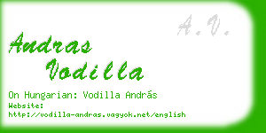 andras vodilla business card